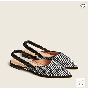 Jcrew crystal stretchy mules